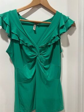Susan Lawrence Emerald Green Sleeveless Top